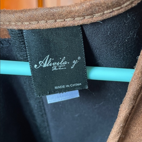 Cosplay/ Ren Faire medium corset faux suede - Picture 5 of 6